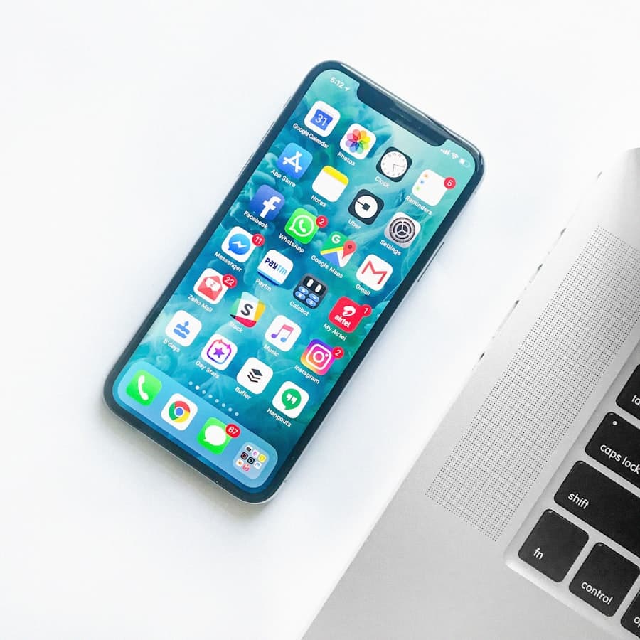 Mobile app UI design on a smartphone